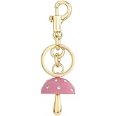 MyfavoriteK Stylish Mushroom Keychain Rearview Mirror Charm Fancy Handbag Purse Charms for Women Accessory Car Key Chain