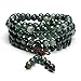 Jovivi 6mm 8mm Natural Moss Agate Stone Healing Gemstone 108 Mala Prayer Beads Stretch Bracelet Necklace