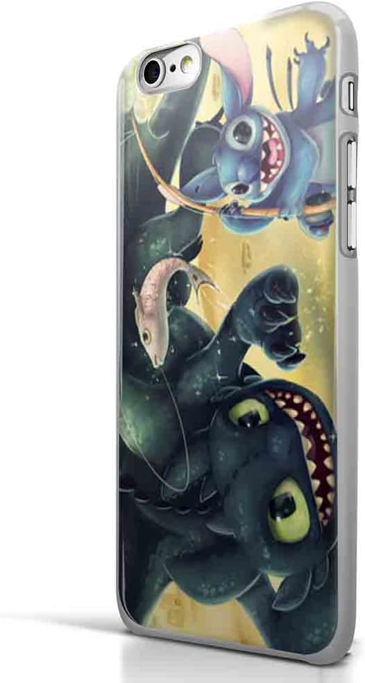 Stitch and Toothless Fishing for Iphone and Samsung Galaxy Case (iPhone 6 plus White)