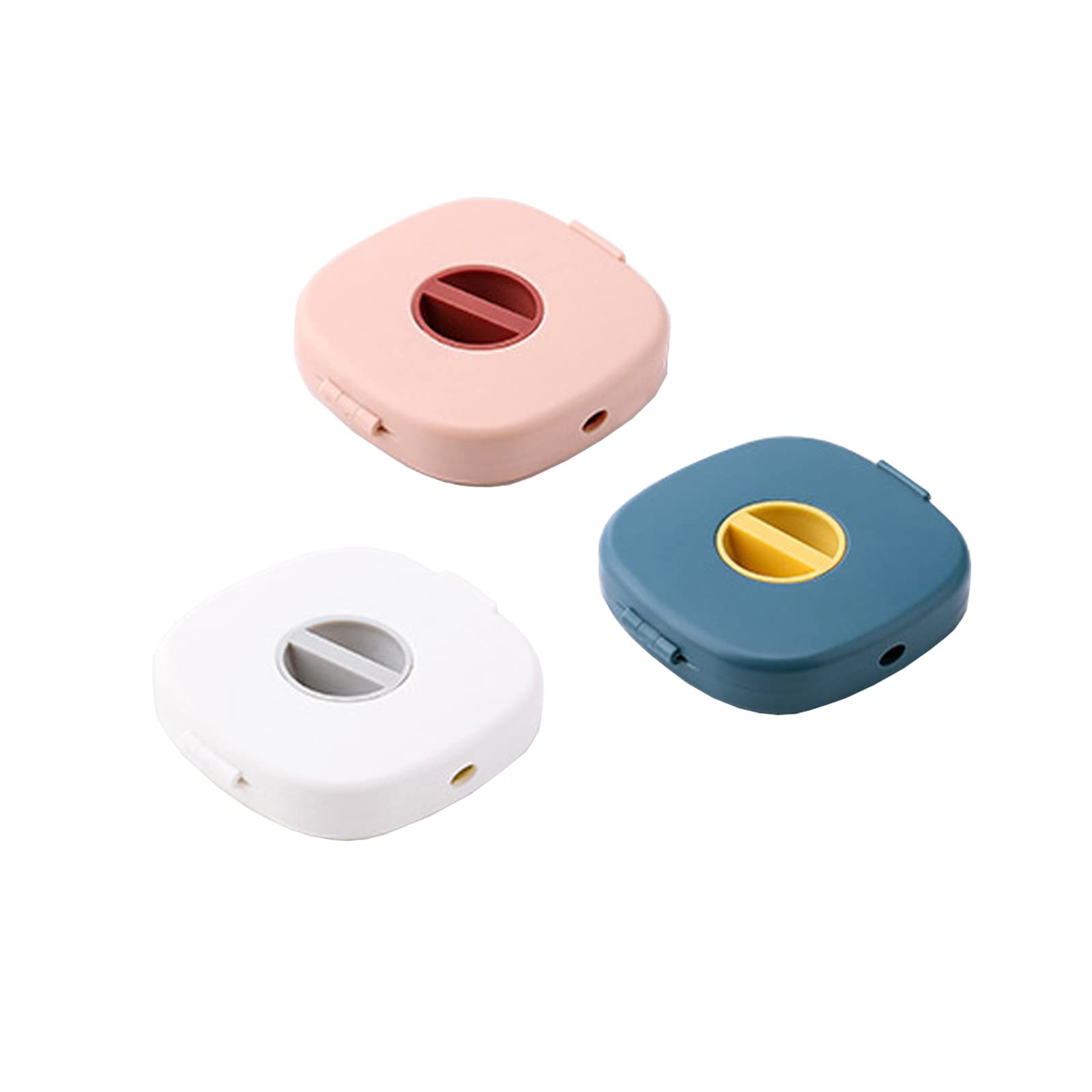 Gittcoll 3 Pcs Data Cable Storage Boxes Retractable Cord Management Winders Portable Charging Cable Headphone Cable Rotatable Organizer Winder for Home Office Dormitory Travel (Small)