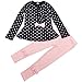 Jastore® Baby Girl Cute 2pcs Set Children Clothes Suit Top and Pants Fall Clothes (5T, Navy Dot)