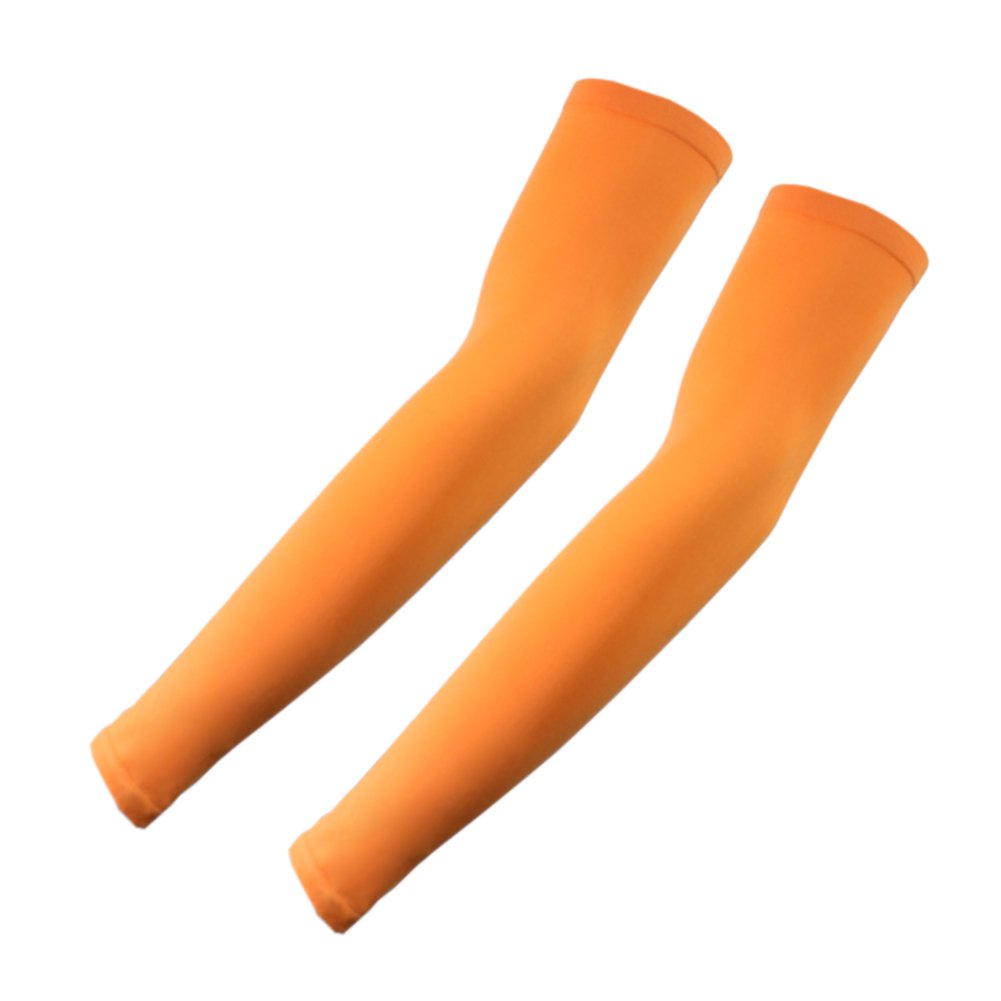 The Elixir Golf New Arm Sleeve Golf Sun Protection Arm Cooling Sleeve Cover Sports Cycling Tennis Camping, Orange
