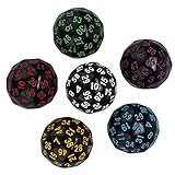 USHOT 6 60-Faced Dice, 6pcs/Set Game Dungeons