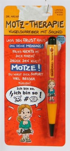 Depesche 1 X Kugelschreiber Mit Sound Verschiedene Spruche Dr Archies Therapie Verschiedene Varianten Unverbindl Preisempfehlung 6 95 Euro Amazon De Burobedarf Schreibwaren