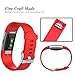 GEAK for Fitbit Charge 2 Bands, Adjustable Replacement Sport Accessory Strap Bands for Fitbit Charge 2, Small Classic-Red