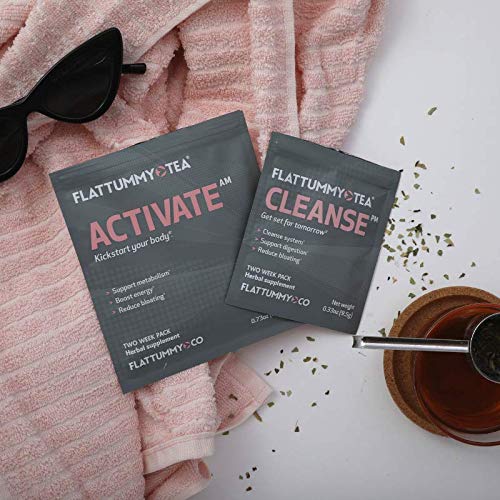 Flat Tummy Tea AllNatural Detox Tea to Help with Bloating, Maintain Immune System and Boost