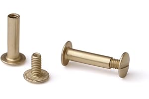 LAMINATION DEPOT TRUBIND Chicago Screw and Post Sets - 3/4 inch Post Length - 3/16 inch Post Diameter - Antique Brass Aluminum Hardware Fasteners - 100 Screws with 100 Posts for Albums, Scrapbooks - (100 Sets/Bx)