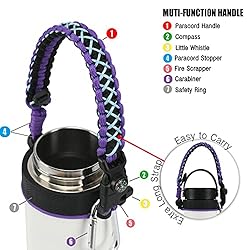 QeeCord Paracord Handle Compatible with Hydro Flask