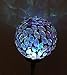 Solar Colorful Flower Petal Ball Lights, Solar Power Multi-Color Color Changing LED Mosaic Glass Ball Decorative Garden Lamp