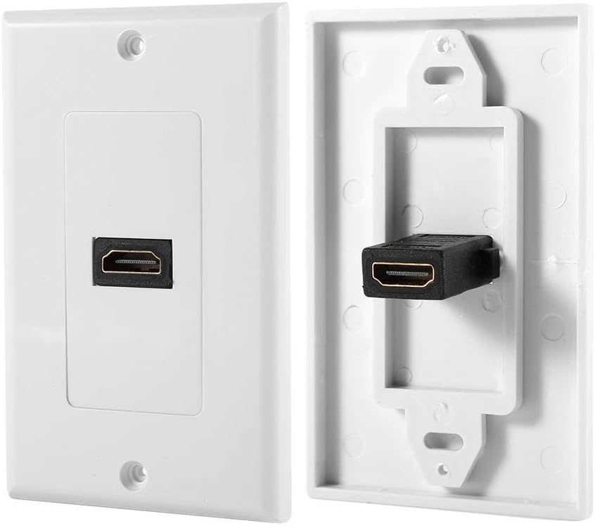1 Port GoldPlated HDMI Wall Plate Single Outlet Port