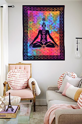 Seven-Chakra-Buddha-Yoga-Meditation-Studio-Room-Decorations-Tie-Dye-Hippie-Psychedelic-Small-Tapestry-Poster-40x30-inches-7-chakras-tapestries-Meditating-Peace-Wall-Art-Hanging-Decor