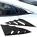 IKON MOTORSPORTS, Window Louvers Compatible with 2016-2021 Honda Civic Sedan, Rear Quarter Panel Window Side Louvers Vent 2PCS ABS