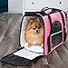 Paws & Pals Airline Approved Pet Carrier - Soft-Sided Carriers for Small Medium Cats and Dogs Air-Plane Travel On-Board Under Seat Carrying Bag with Fleece Bolster Bed for Kitten Cat Puppy Dog Taxi