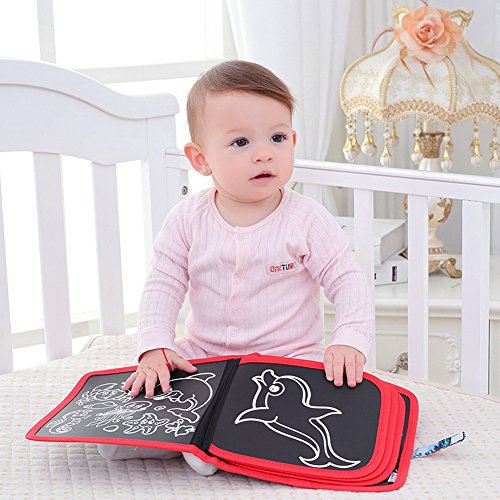 Leiyini Travel Doodle Mat Portable Drawing Board Children Mess Free Chalk Board Doodle & Drawing Book Early Educational Learning Toy (B)