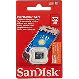 SanDisk 32GB microSDHC Class 4 Memory Card