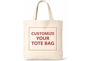 Customizable Canvas Tote Bag – Personalized Reusable Cotton Shopping Bag for Gifts, Travel, School & Everyday Use (15 x16)