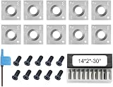 ZYWUOY Carbide Inserts 14x14mm Square 4-Edge Cutters Set of 10 for Lathes view 2