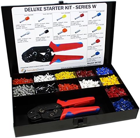 3400 Piece Wire Ferrules Starter Kit with Self Adjusting Tool 22 AWG to 10 AWG Insulated Connectors-SK700