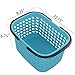 Wekiog Plastic Handle Baskets, Small Organizer Basket(4 Packs)