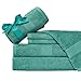 Weavely 600 GSM 6-Piece Cotton Bath Towel Set, Teal Aqua