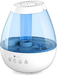 Tekjoy Cool Mist Humidifier, Premium Ultrasonic Humidifiers with 7 Night Light for Bedroom Baby, Whisper Quiet, Auto Shut-Off, 360&deg; Nozzle, Touch Panel, Timer, Filterless Vaporizer (BPA-Free)