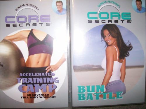 Gunnar Peterson's CORE SECRETS 2 DVD SET: BUN BATTLE & ACCELERATED TRAINING CAMP (An advanced full body workout) with Brooke Burke