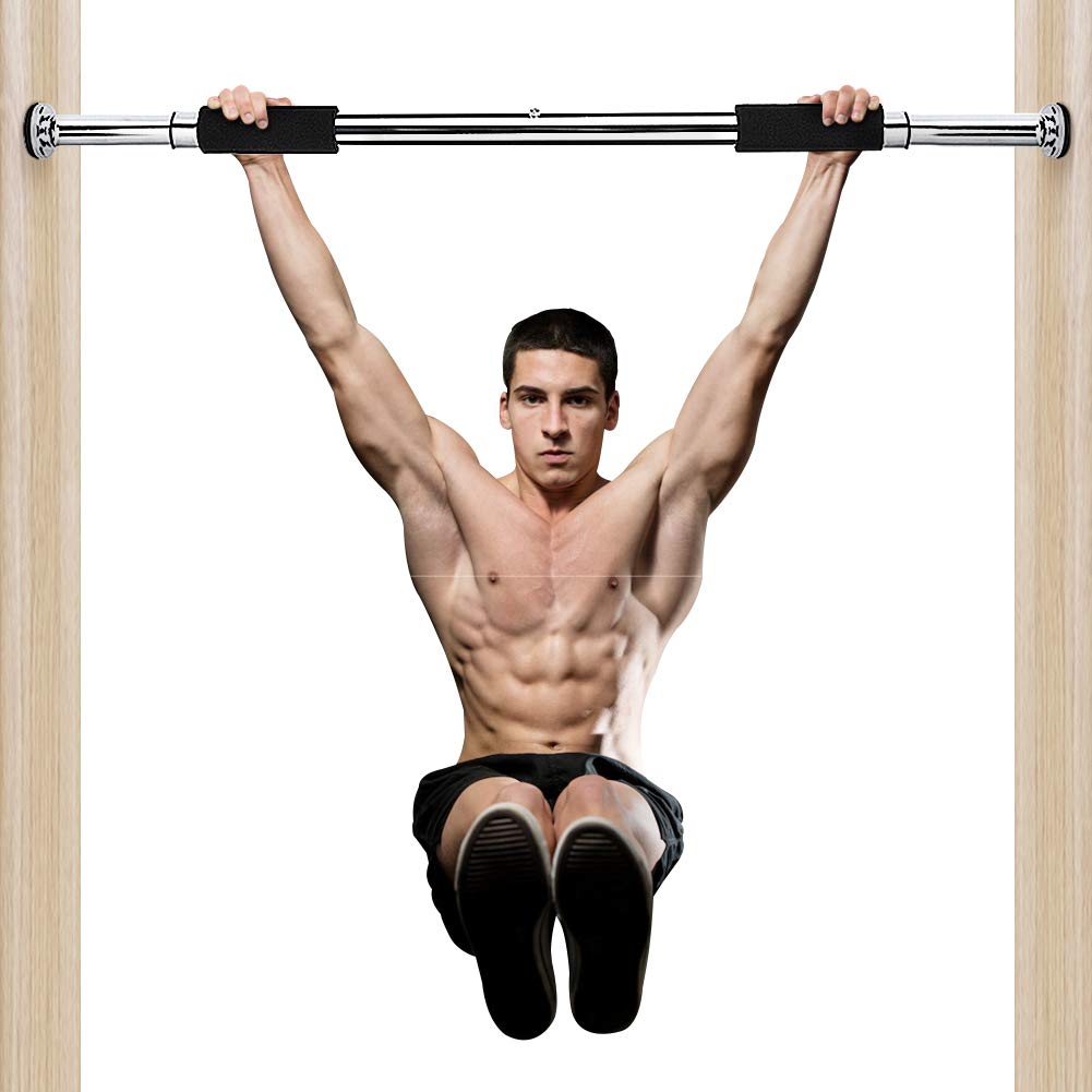 Doorway Pull Up Bar, Adjustable 60-100cm Multi-Purpose Indoor Gym Pull Up Bar, 100kg Heavy Duty Chin Up Bar for Home Daily Exercise Lose Weight