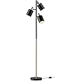 Globe Electric 67354 67" 3-Light Track Tree Lamp, Matte Black, Matte Brass Accents, Floor Lamp for Living Room, Adjustable Lamp, Home Office Accessories, Home Improvement, Reading Lamp
