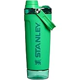STANLEY Vitalize Shaker Bottle 20 oz | Leakproof Insulated Stainless Steel Shaker Cup | Base Storage and Twist On Fast Flow Lid | Protein Shakes and Pre Workout Powder | BPA-Free | Meadow