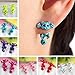 Maggie 1 Pair Women Chic 3D Cute Cat Stud Earings