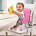 Summer by Bright Starts Pop 'N Sit Portable Booster Chair, Floor Seat, Indoor/Outdoor Use, Compact Fold, Hot Pink, 6 Mos - 3 Yrs