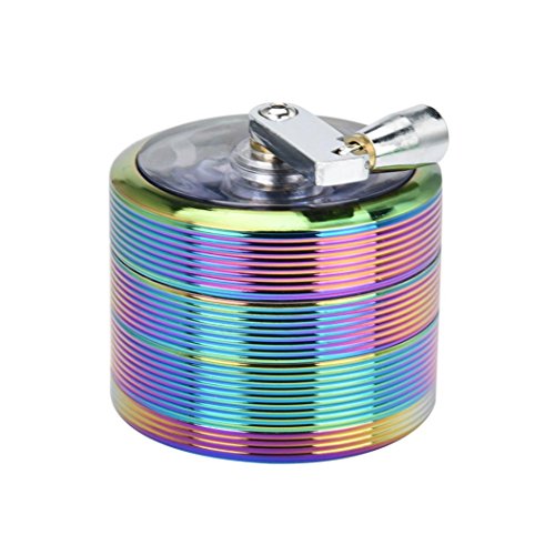 Snowfoller Herb Spice Tobacco Grinder 4-layer 6-Blades/Sharp Teeth 61mm Metal Herb & Spice Mills Spice Graters