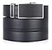Marino Men’s Genuine Leather Ratchet Dress Belt With Automatic Buckle, Trim to Fit Enclosed in an Elegant Gift Box - Netted - Jet Black - Adjustable from 38