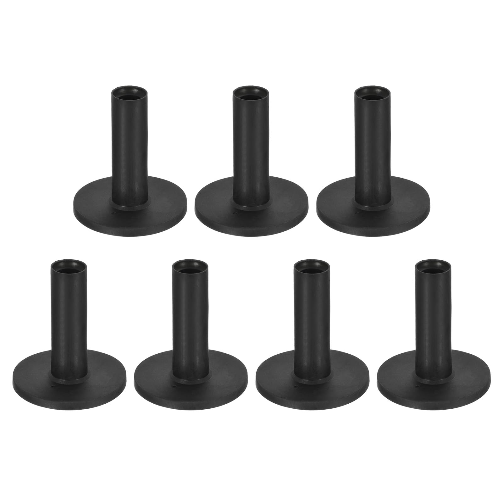 M METERXITY 7 Pack Golf Tee - Tall Training Driving Range Tee Golf Accessories, Portable and Flexible, Apply to Outdoor Indoor Courses Hitting Mat (2.3", Black)