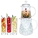 Teabloom - CLEARANCE SALE - MIGH-TEA Brewing Teapots for Iced Tea and Hot Tea, 2 Loose Tea Glass Infusers, 2 Glass Lids