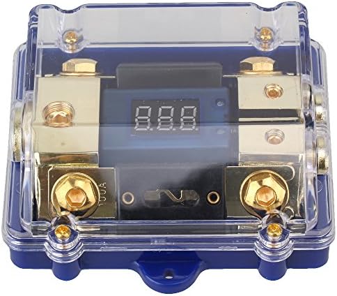 BOPU 1 in 2 Ways Car Audio Power Distribution Block Digital LED Display Fuse Holder