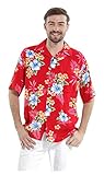 Hawaii Hangover Men's Hawaiian Shirt Aloha Shirt Hibiscus Red