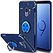 Elegant Choise Galaxy S9 Case, Hybrid Slim Ring Holder Shockproof Kickstand Soft Protective Case Fit Magnetic Car Mount for Samsung Galaxy S9 (Blue)