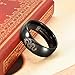 Three Keys 8mm Tungsten Wedding Ring Black Laser Orient Dragon Wedding Band Engagement Ring Dome Polished