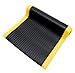 Bertech Anti Fatigue Floor Mat (Made in USA), 4 Feet Wide x 6 Feet Long x 3/8 Inches Thick, Ribbed Pattern Top, Black with Yellow Border, RoHS and REACH Compliant