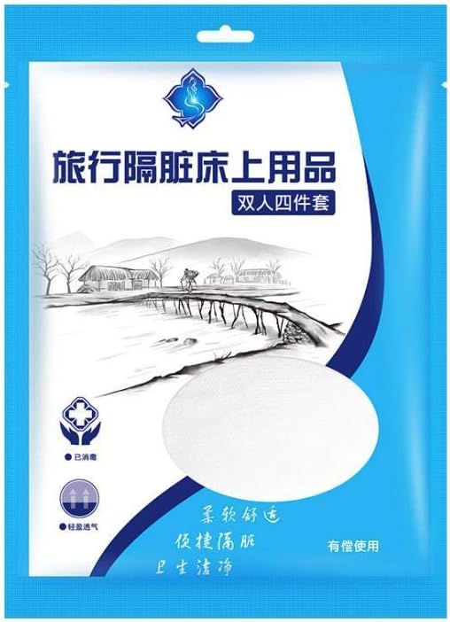 ZHIXX MALL Sleeping Bag Liners Disposable Bedding with Pillowcase and Quilt Cover,Ultralight Travel Bed Sheet Prevent Dirty On Travel Business Hotel.