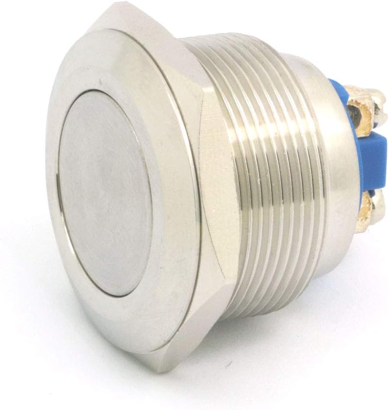 DollaTek 25mm Flat Angel Eye LED Momentary Reset Push Button Switch 12V DC