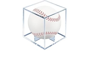 Jaragar Baseball Display Case 1 Pack, UV Protected Sport Collectibles Baseball Holder Acrylic Cube Memorabilia Display Box, Official Baseball Autograph Display Case for Official Size Baseball