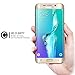 G-WACK Curved Full Coverage Tempered Glass Screen Protector for Samsung Galaxy S6edge (Gold)