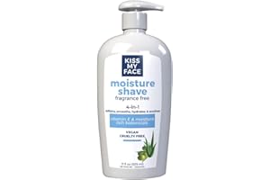 Kiss My Face Moisture Shave Fragrance Free 4-in-1 Pump, 11 Fl Oz (Pack of 2)