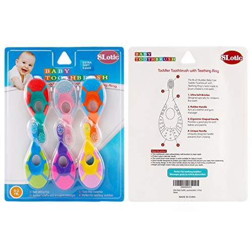 Slotic Baby Toothbrush Toddler Toothbrush for Age 0-2 Years Old