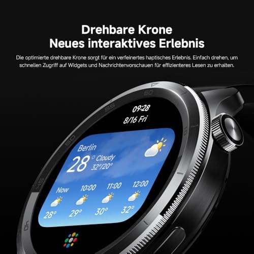 Watch S4 Silver – 1.43" AMOLED, 2200 Nits, 15 Tage Akku, 5ATM Wasserfest, Herzfrequenz & SPO₂-Sensor, Bluetooth 5.3, Aluminiumgehäuse