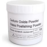 1 lb Cerium Oxide Polishing Powder in Plastic Bottle, 3.5-Micron High-Grade Compound for Fine Scratch Repair and Polishing of Glass Surfaces and Ceramics
