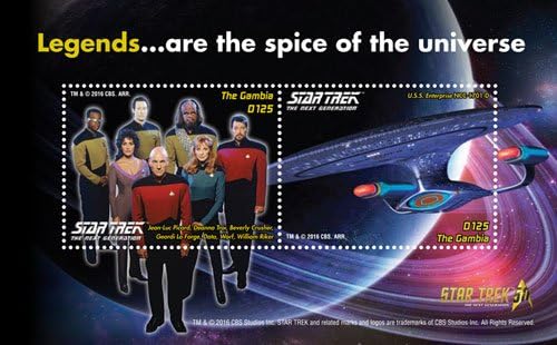 2016 Star Trek, 50th Anniversary, Collectible Souvenir Stamp, Mint Never Hinged