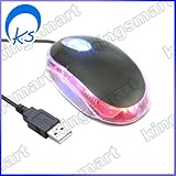 Importer520 Black 3-Button 3D USB 800 Dpi Optical Scroll Mice Mouse Red LEDs For Notebook Laptop Desktop